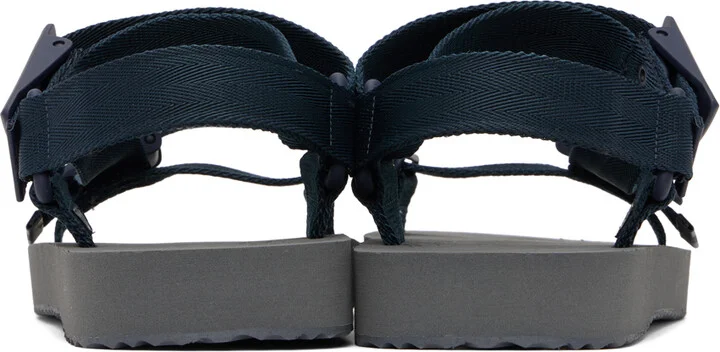 Burberry Navy Trek Sandals - Image 2