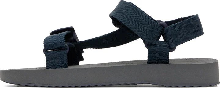Burberry Navy Trek Sandals - Image 3