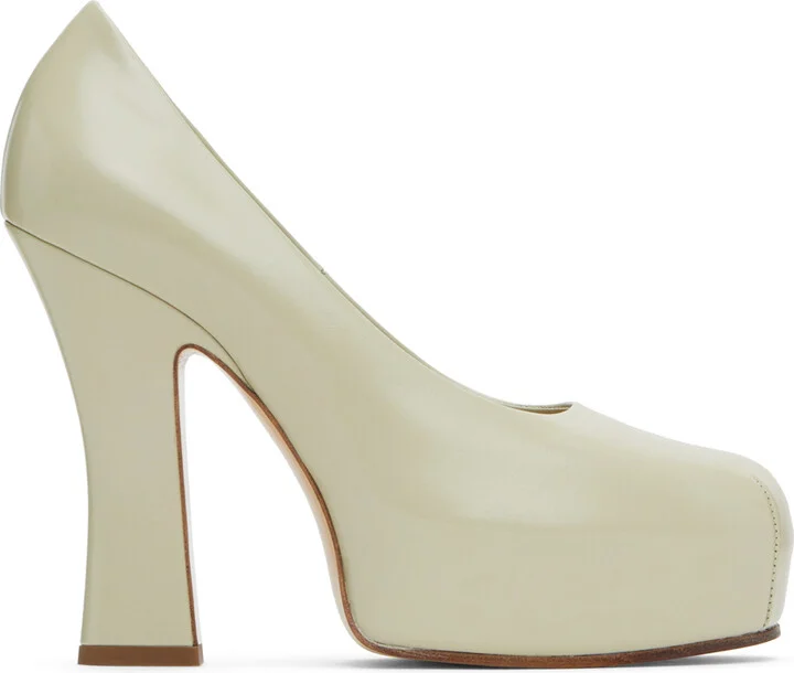 Burberry Off-White Leather Arch Heels