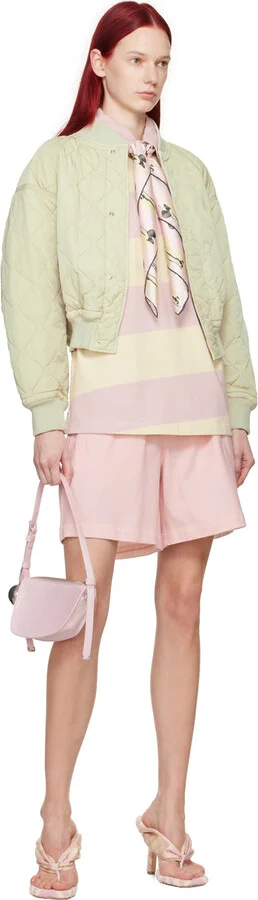 Burberry Pink & Yellow Fabric Heeled Sandals - Image 5