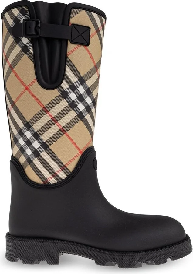 Burberry Plaid Patterned Wellington Boots