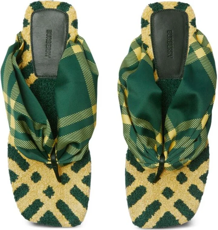 Burberry Pool Check Thong Sandals - Image 4