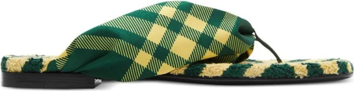 Burberry Pool Check Thong Sandals