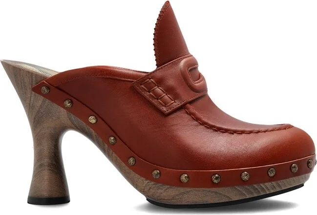 Burberry Potter Stud Embellished Heeled Mules