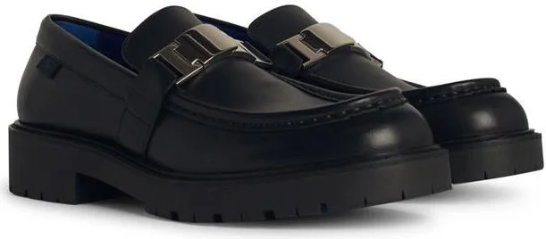 Burberry 'Raft' Black Leather Loafers - Image 2