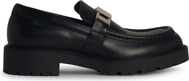 Burberry Raft Logo Plaque Slip-On Loafers