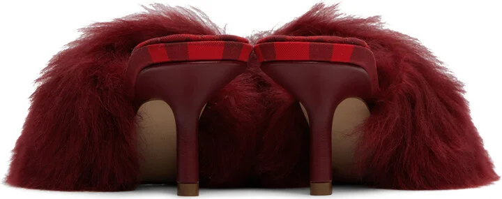 Burberry Red Minnie Mules - Image 2