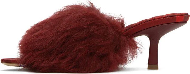 Burberry Red Minnie Mules - Image 3