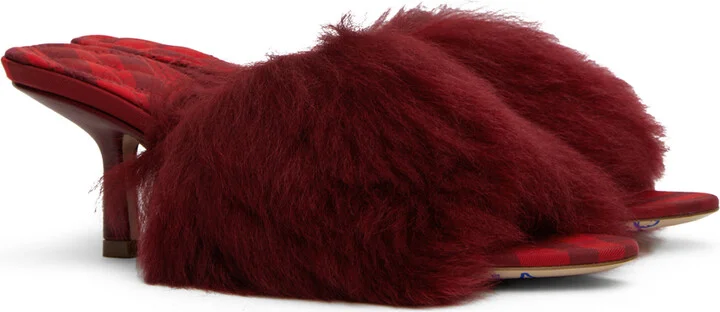 Burberry Red Minnie Mules - Image 4