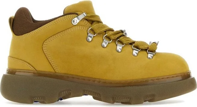 Burberry Round-Toe Lace-Up Ankle Boots