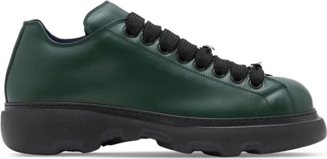 Burberry Round-Toe Lace-Up Sneakers