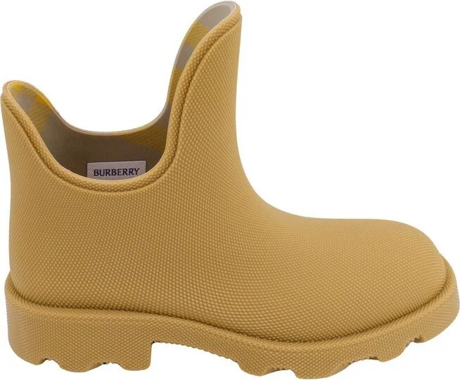 Burberry Round-Toe Slip-On Ankle Rainboots