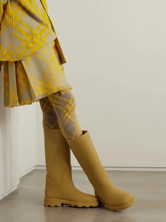 Burberry - Rubber Knee Boots - Yellow - Image 2