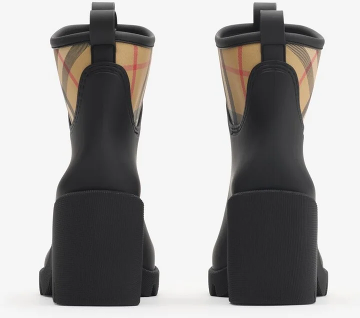 Burberry Rubber Marsh Stamp Heeled Low Boots​ Size: 35 - Image 4