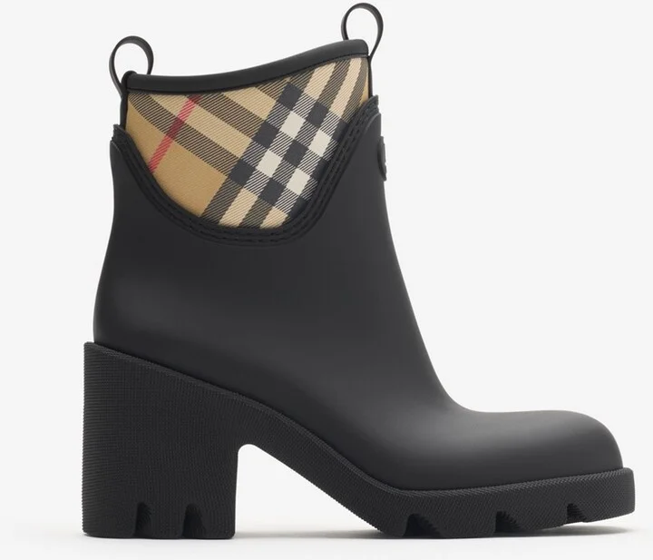 Burberry Rubber Marsh Stamp Heeled Low Boots​ Size: 35