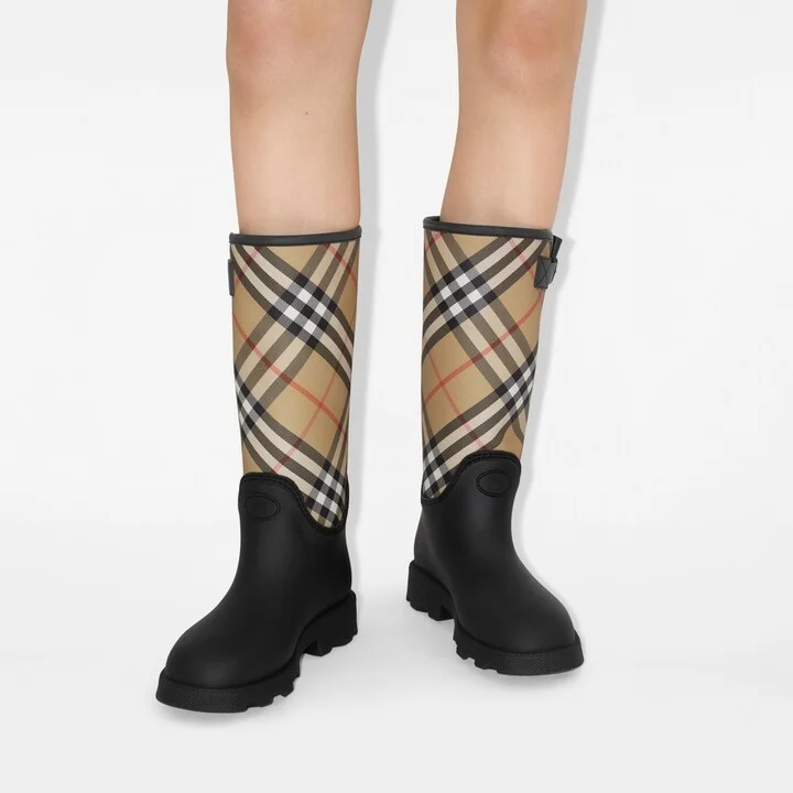 Burberry Rubber Marsh Stamp High Boots​ Size: 35 - Image 2