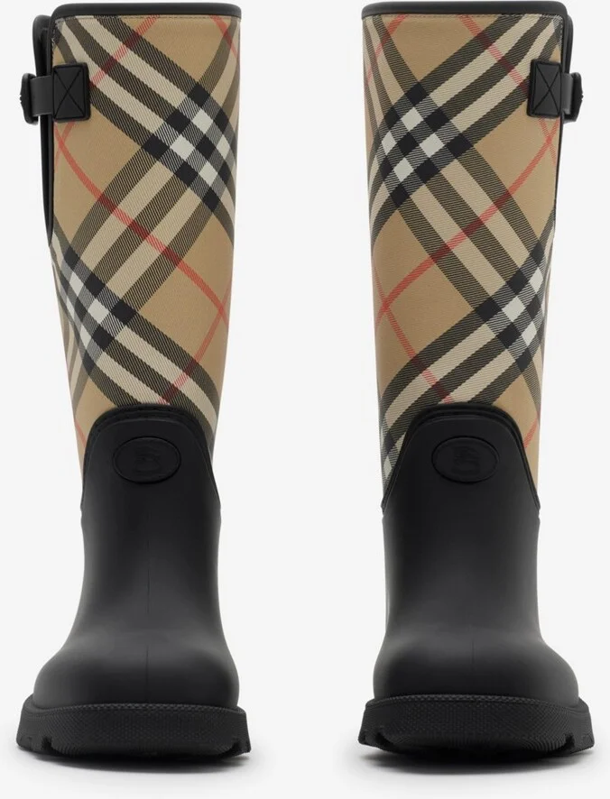 Burberry Rubber Marsh Stamp High Boots​ Size: 35 - Image 3