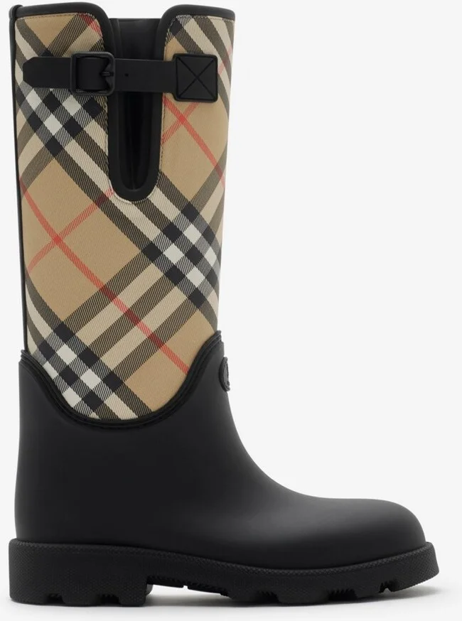 Burberry Rubber Marsh Stamp High Boots​ Size: 35