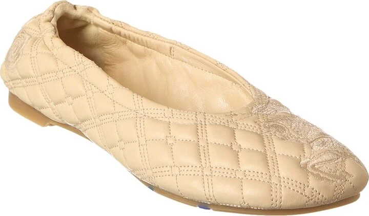 Burberry Sadler Leather Ballet Flat