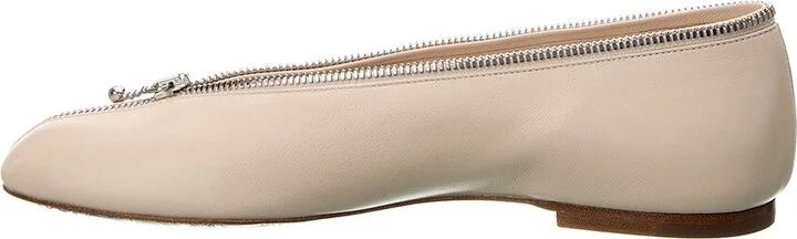 Burberry Sadler Zip Leather Ballet Flat - Image 2