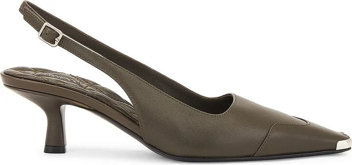 Burberry Slingback Pump in Olive