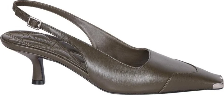 Burberry Square-Toe Slingback Pumps