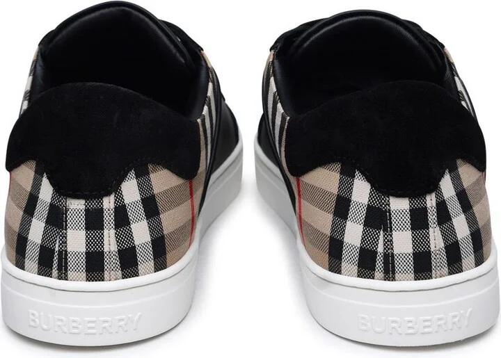 Burberry 'Stevie' Black Leather Sneakers - Image 4