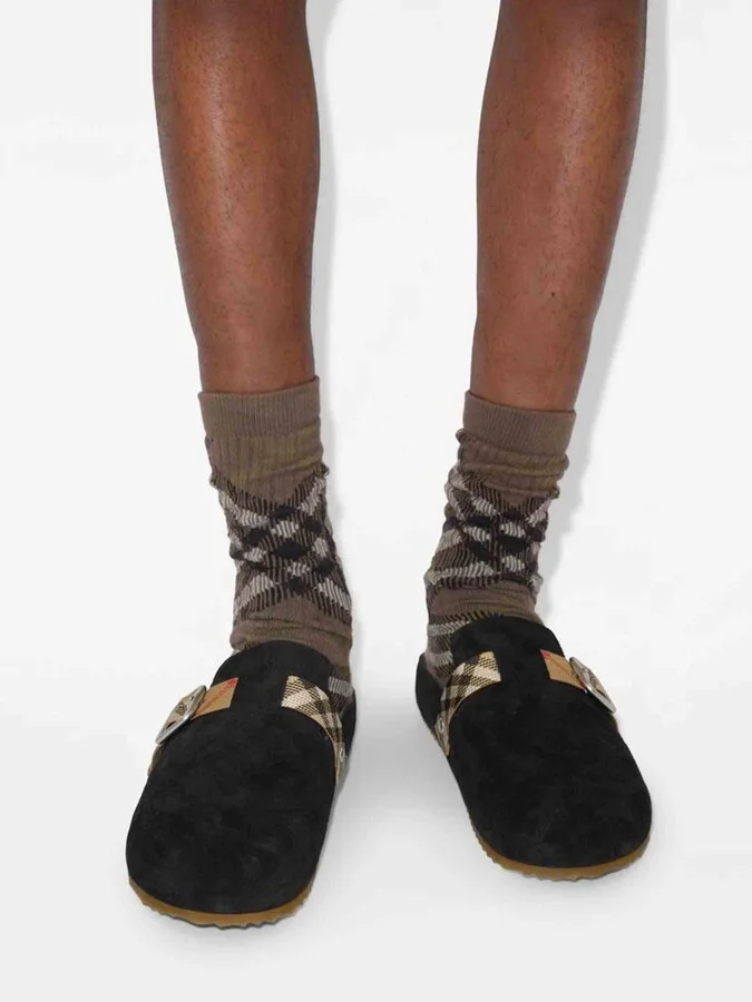 Burberry Suede Clogs - Image 2