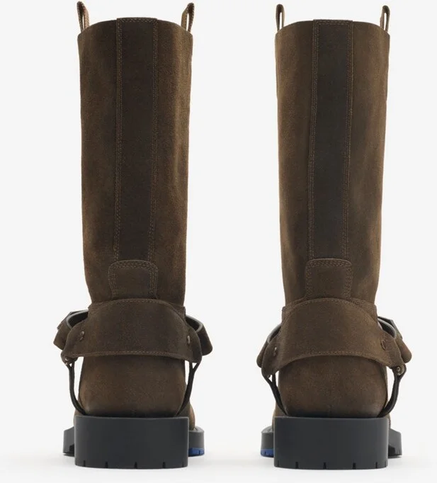 Burberry Suede Soft Saddle Low Boots​ Size: 35 - Image 4