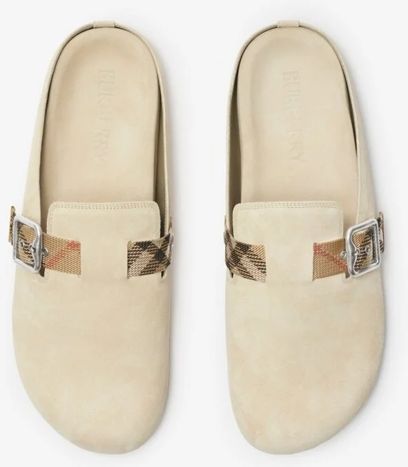 Burberry Suede Urchin Clogs Size: 42 - Image 5