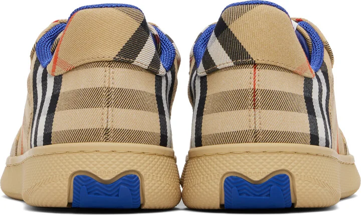Burberry Tan Check Terrace Sneakers - Image 2