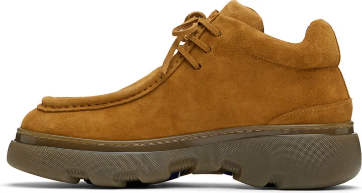 Burberry Tan Suede Creeper Mid Derbys - Image 3