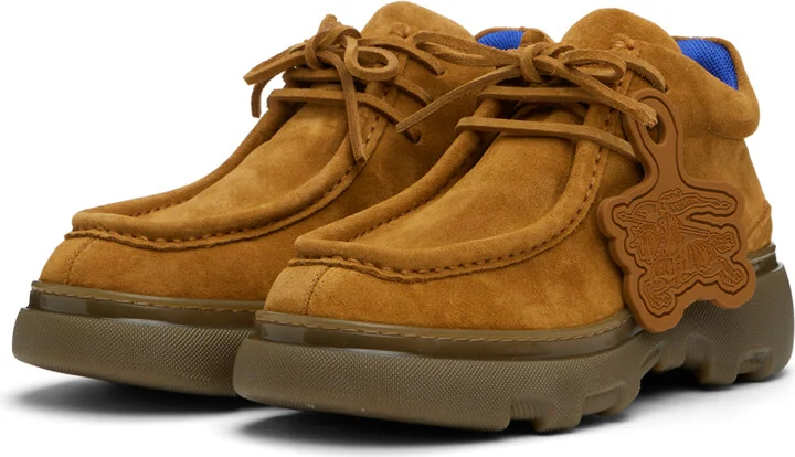 Burberry Tan Suede Creeper Mid Derbys - Image 5