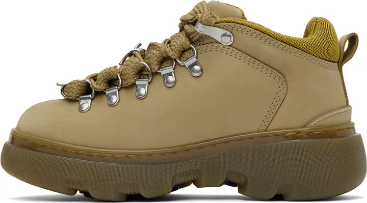 Burberry Taupe Trek Boots - Image 3