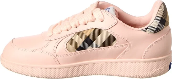 Burberry Terrace Check Canvas & Leather Sneaker - Image 2