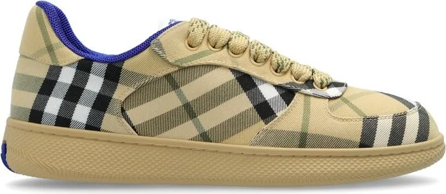Burberry Terrace Checked Lace-Up Sneakers
