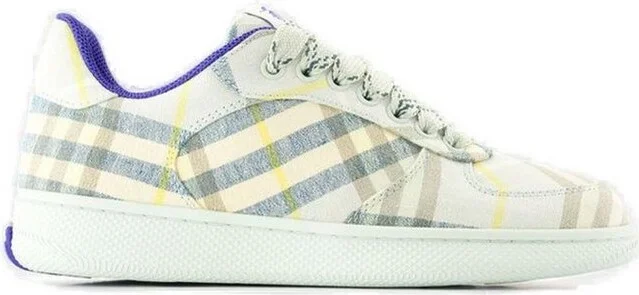 Burberry Terrace Checked Lace-Up Sneakers