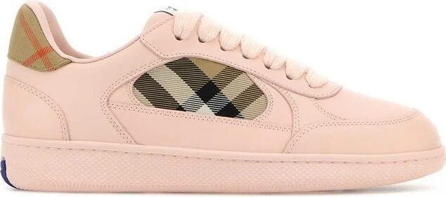 Burberry Terrace Checked Lace-Up Sneakers