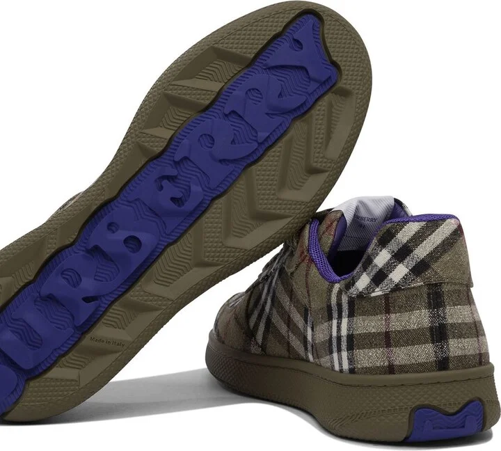 Burberry Terrace Checked Sneakers Shoes - Image 4