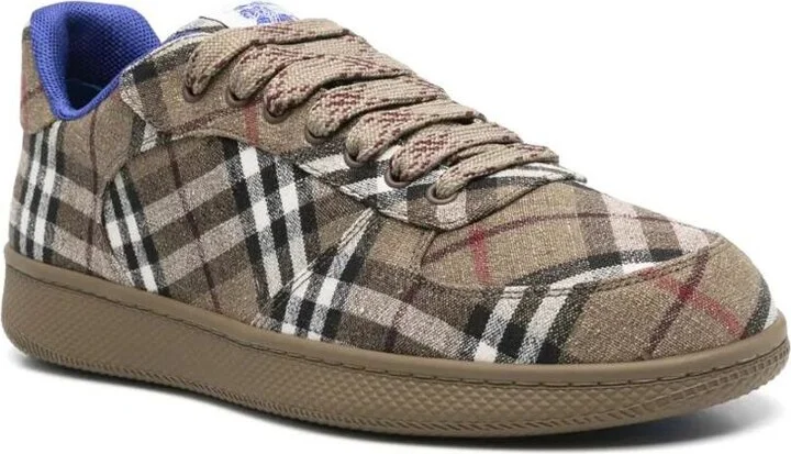 Burberry Terrace Checked Sneakers Shoes - Image 2