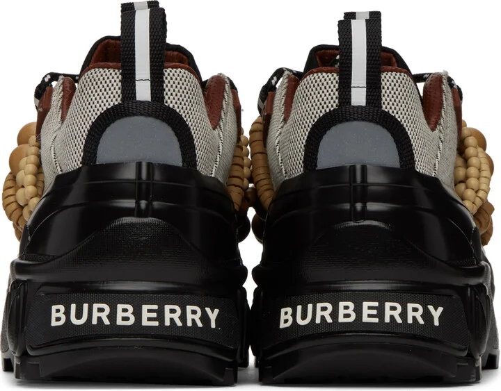 Burberry White & Black Arthur Sneakers - Image 2