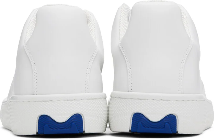 Burberry White Leather Box Sneakers - Image 2