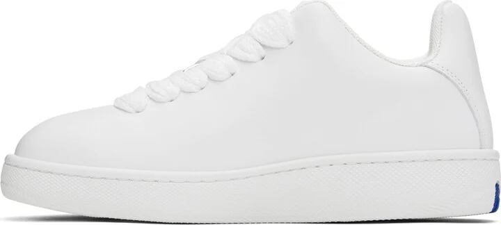 Burberry White Leather Box Sneakers - Image 3