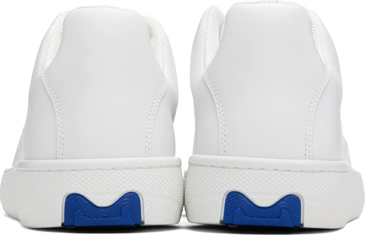 Burberry White Leather Box Sneakers - Image 2