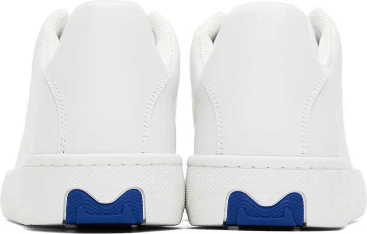 Burberry White Leather Box Sneakers - Image 2