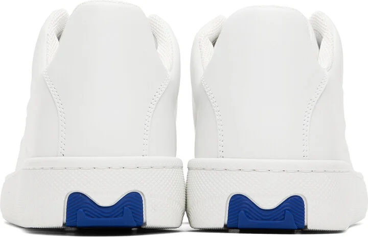 Burberry White Leather Box Sneakers - Image 2