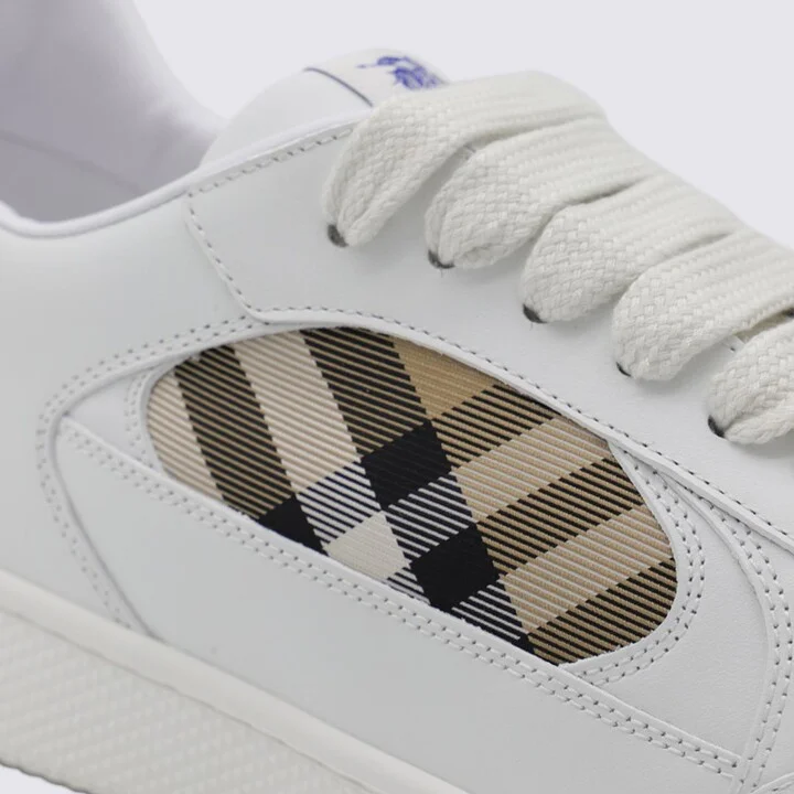 Burberry White Leather Mf Terrace Mix Sneakers - Image 4