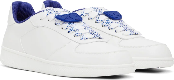Burberry White Leather Terrace Sneakers - Image 4
