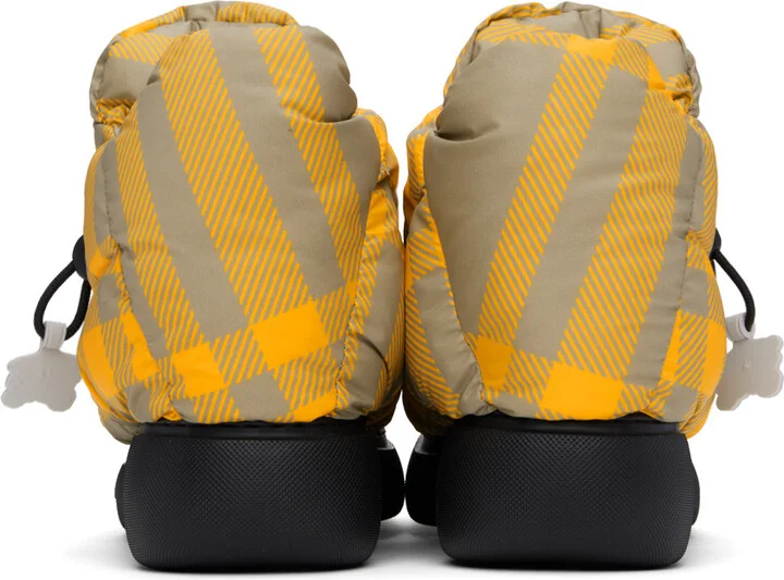 Burberry Yellow Check Pillow Boots - Image 2