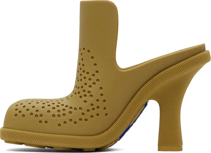 Burberry Yellow Rubber Highland Mules - Image 3